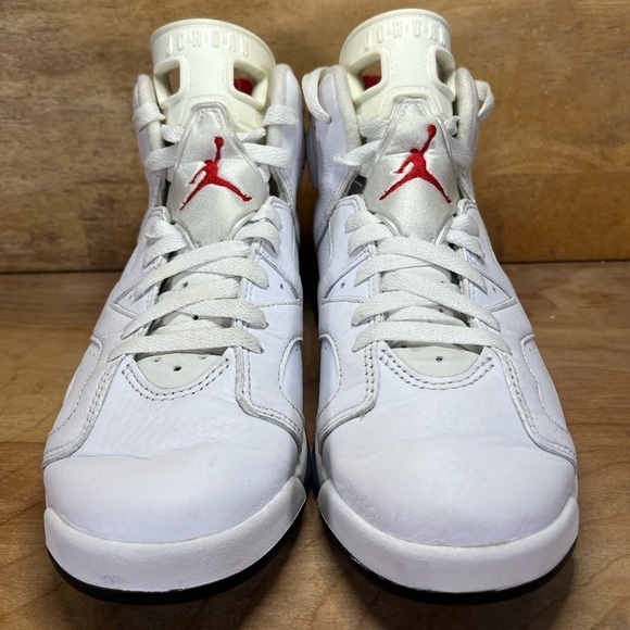 Nike Air Jordan 6 Retro Womens Sz 7.5 Shoes Sneakers Red Oreo 384665-162 Lace Up - Picture 2 of 8